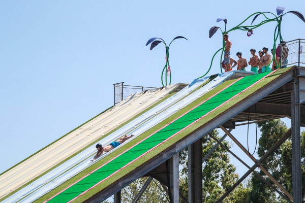 Drop in water jump park 6 Argeles sur Mer Frankrijk Languedoc vakantie Espinet Quillan Middellandse