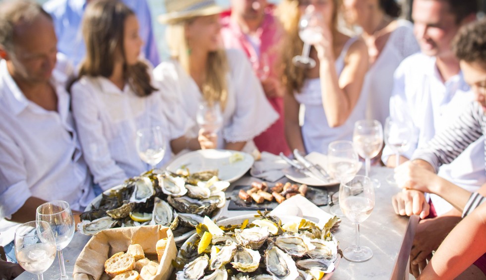 Streekgerechten 9a oesters Arcachon Frankrijk vakantie Bordeaux  Aquitaine salles luxe vakantiehuis.