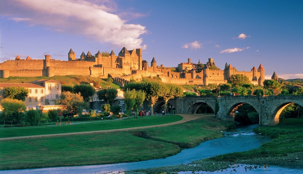 Carcassonne A1a Cite Frankrijk Languedoc cammazes carlat vakantiepark kust zee strand villa zwembad.